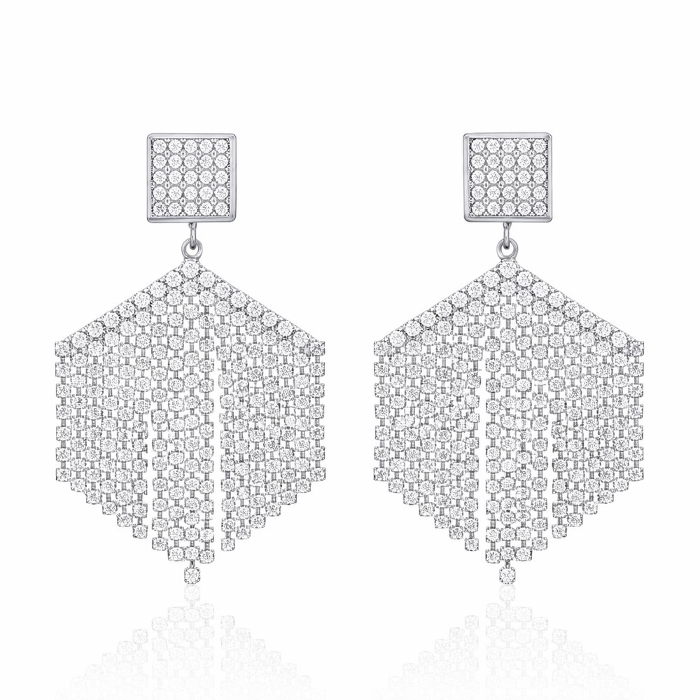 ⚜️ Elegant Silver Dangle Earrings